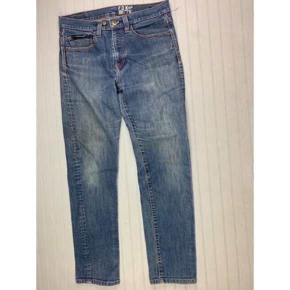 Fox Throttle Size 31 Regular Fit Mens Jeans Straight Stretch - Picture 1 of 5